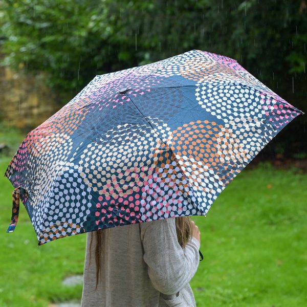 Dotted Pattern Navy Umbrella