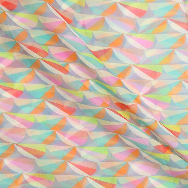 Pastel POM Scarf - Geometric - Image 3