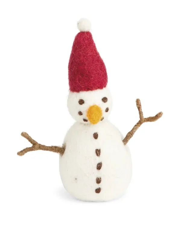 Snowman Decoration - Red Hat