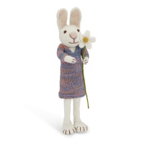 White Bunny Decoration - Tall, Multicolour Dress