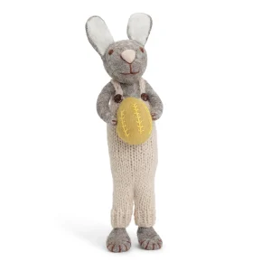 Grey Bunny Decoration - Overalls
