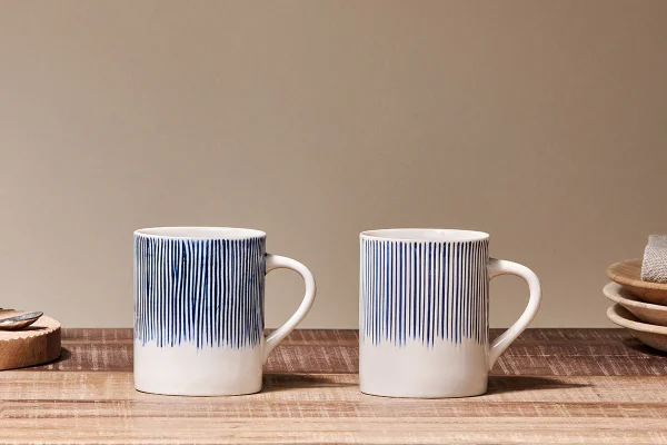 Striped Ceramic Mug Karuma Tall
