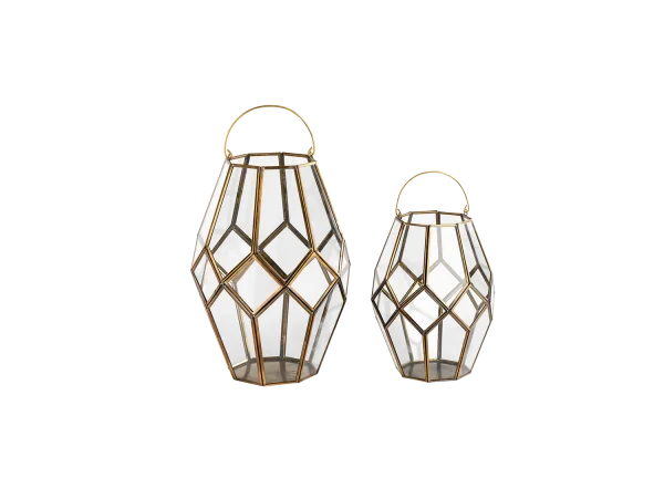 Mohani Antique Brass Lantern - Small - Image 2