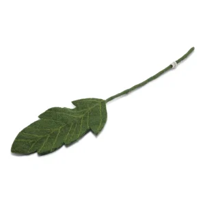 Big Dark Green Felt Leaf