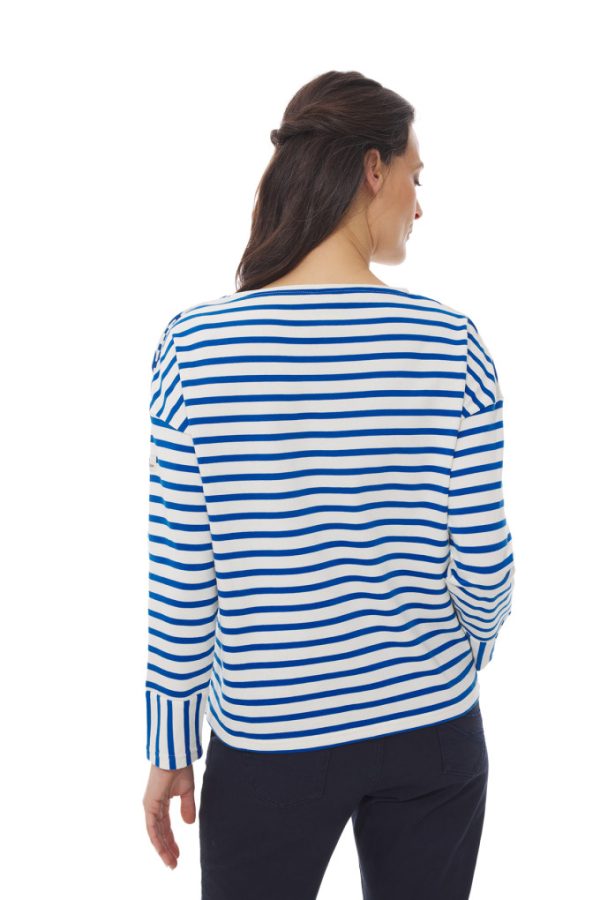 Blue Breton Stripe Shirt - 38 / Size 10 - Image 3