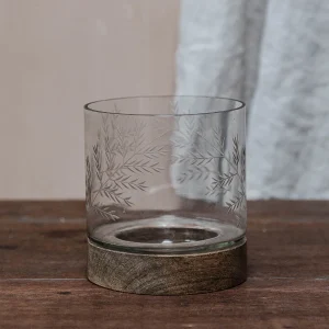 Fern Glass Candle Holder