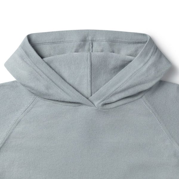 Hannah Ice Blue Soft Knit Hoodie - Image 3