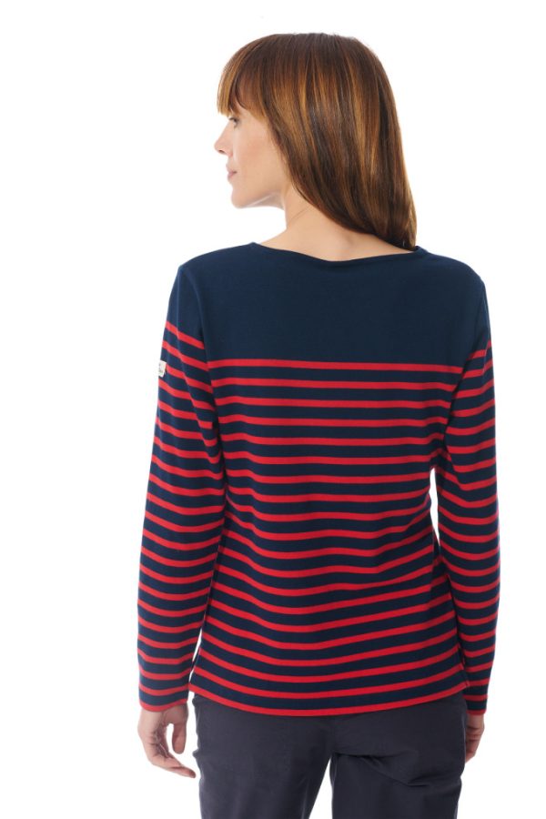 Red Breton Stripe Shirt (Chilli/Navy) - 38 / Size 10 - Image 2