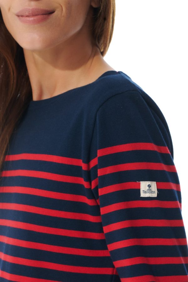 Red Breton Stripe Shirt (Chilli/Navy) - 38 / Size 10 - Image 3