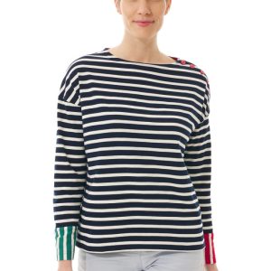 Navy Breton Stripe Shirt