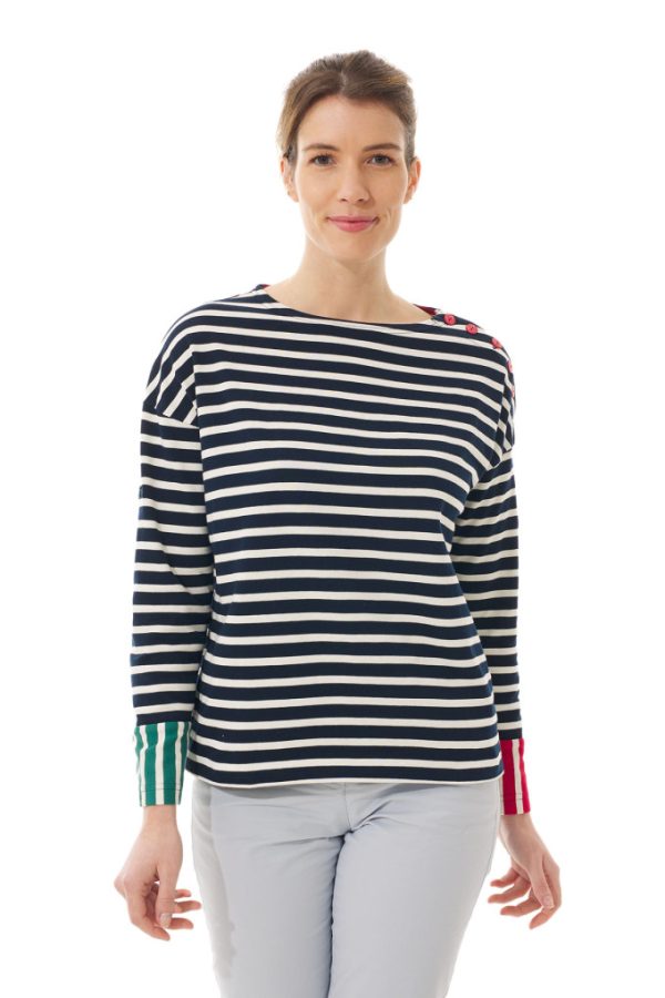 Navy Breton Stripe Shirt