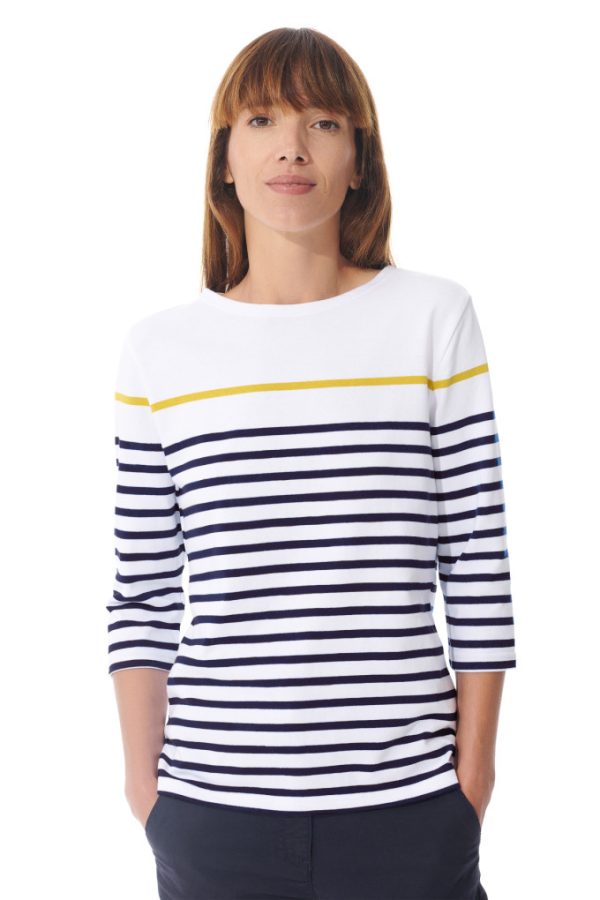 Marine Blue Breton Stripe Shirt
