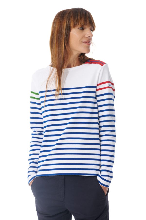 Nautical Blue Breton Stripe Shirt