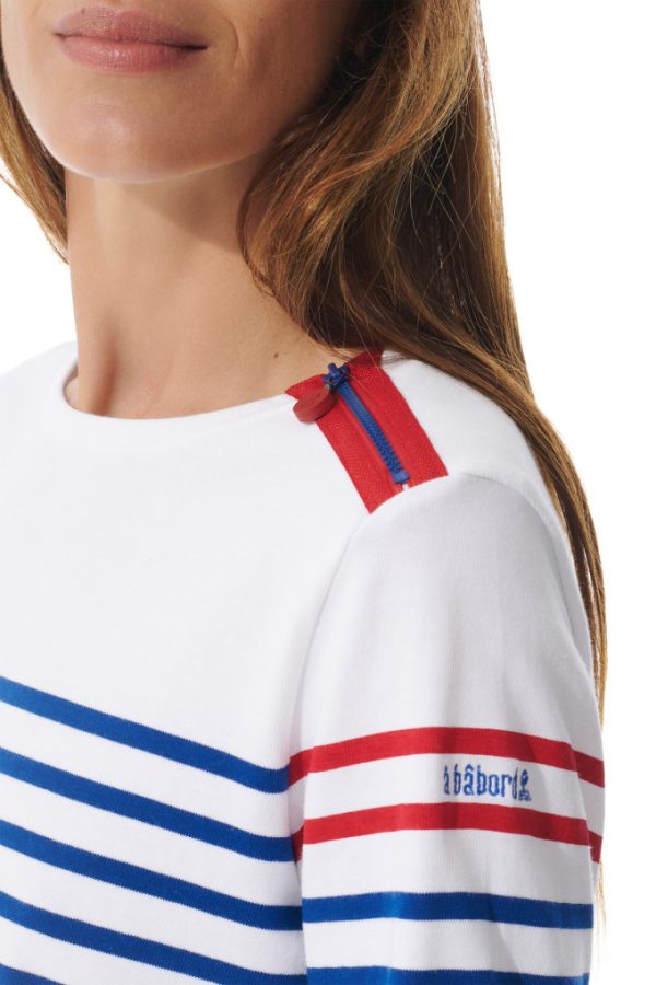 Nautical Blue Breton Stripe Shirt - Image 3