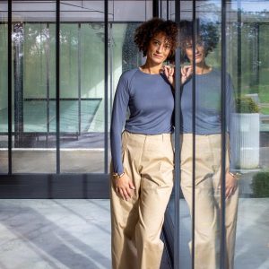 Charcoal Shirt - Monica CHALK