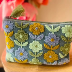 Blue Mustard Flower Pouch