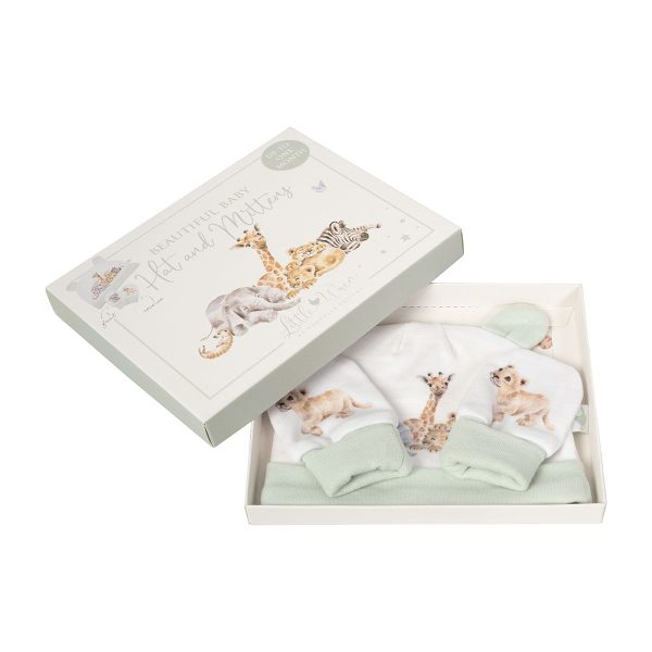 Savannah Animals Baby Hat and Mittens Set - Image 2