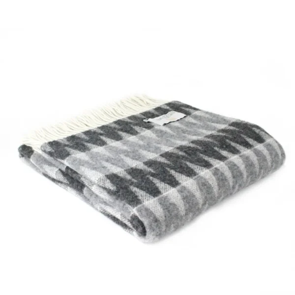 Pure Wool Snowdonia Grey Throw