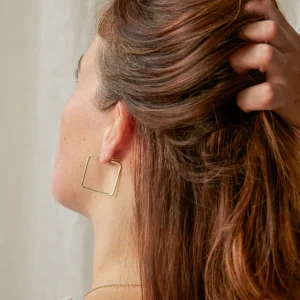 Large Square Hoop Earrings