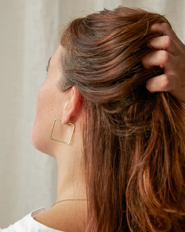 Large Square Hoop Earrings