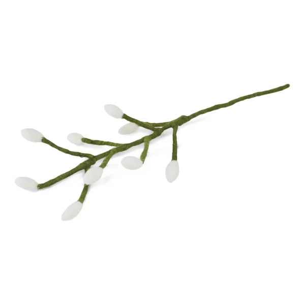 Felt White Bell Branch