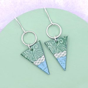 Sea Breeze Triangle Earrings