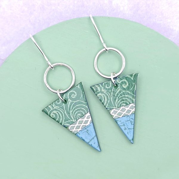 Sea Breeze Triangle Earrings