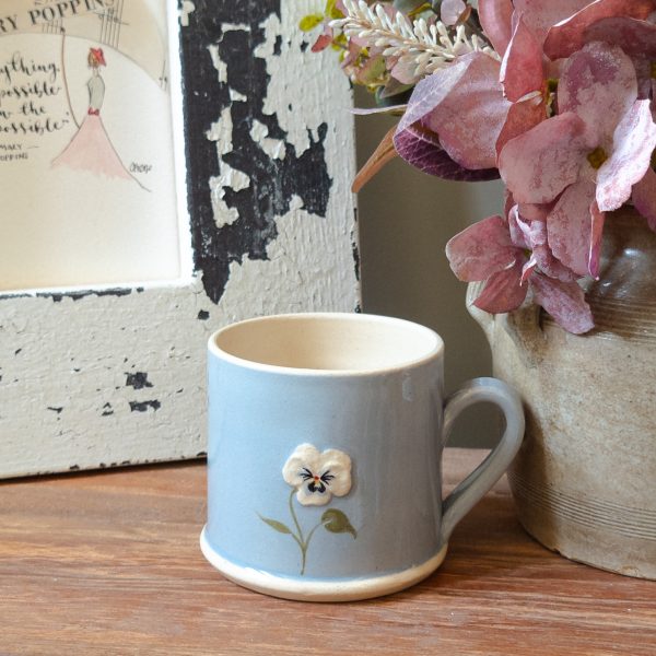 Denim Blue Pansy Mug