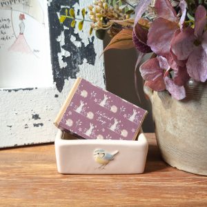 Pink Blue Tit Soap Dish