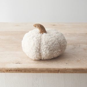 White Sherpa Wool Pumpkin