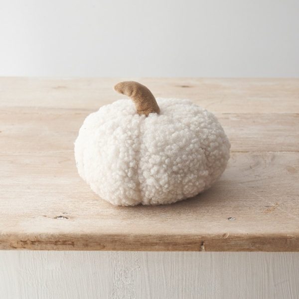 White Sherpa Wool Pumpkin