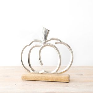 Wood Base Pumpkin Ornament