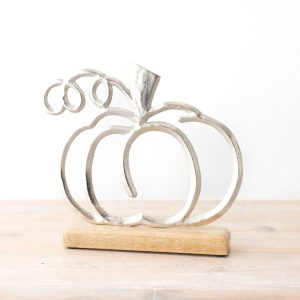 Wood Base Pumpkin Ornament