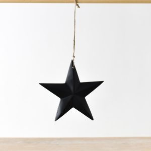 Black Hanging Wooden Star