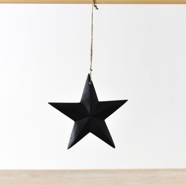 Black Hanging Wooden Star