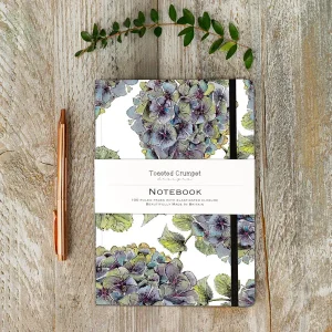 Hydrangea Lined A5 Notebook