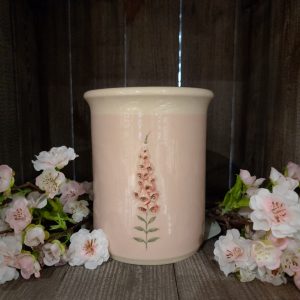 Pink Foxglove Utensil Holder