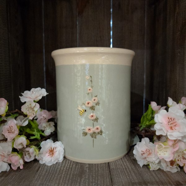Eau de Nil Hollyhock Untensil Holder