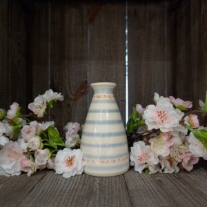 Denim Blue Striped Vase