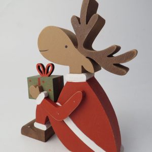Red Wooden Reindeer