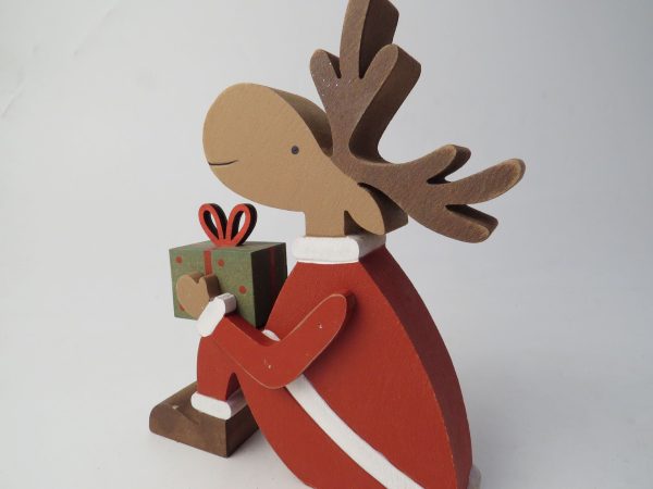 Red Wooden Reindeer