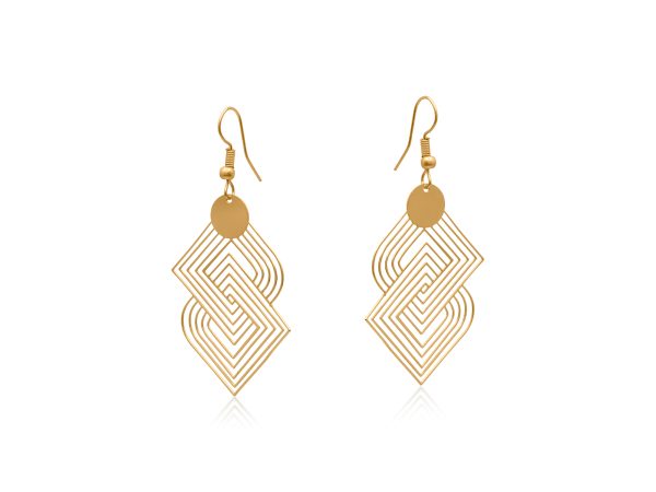 Siena Labyrinth Geometrical Dangle Earrings
