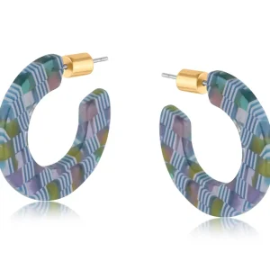 Marie Resin Hoop Earrings