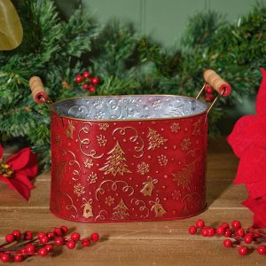 Red Metal Bucket