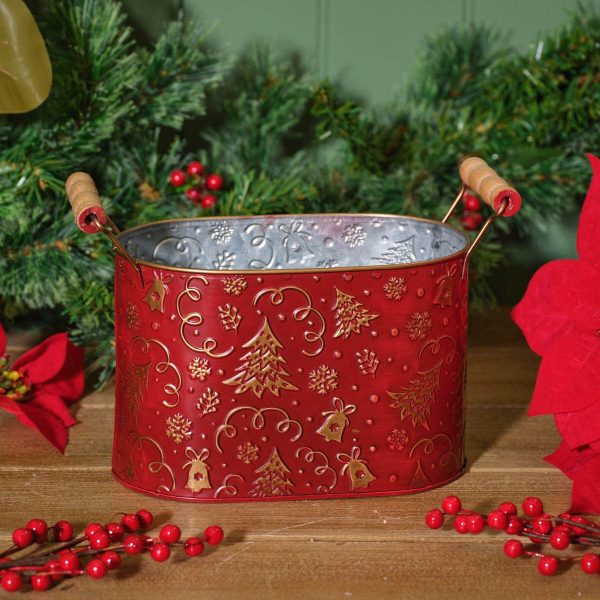 Red Metal Bucket