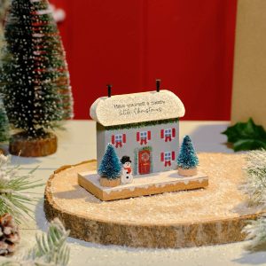 Have Yourself a Merry Little Christmas Wooden Snowman House
