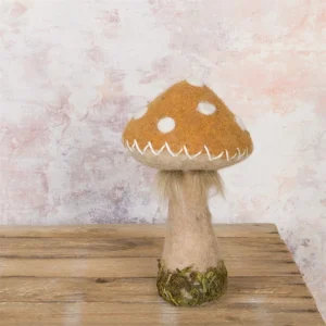 Felt Toadstool Decoration - Orange