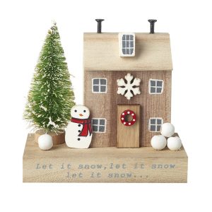 Let It Snow Wooden House
