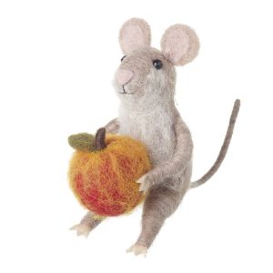 Felt Mouse With Pumpkin