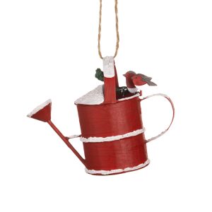 Hanging Robins on a Watering Can